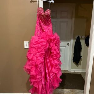 Pink Hi-Low Formal Dress